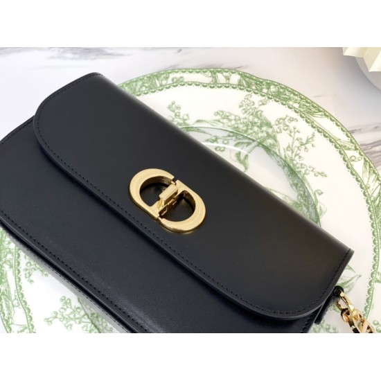 Replica Christian Dior 30 Montaigne Avenue Bag Black Box Calfskin