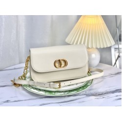 Replica Christian Dior 30 Montaigne Avenue Bag Dusty Ivory Box Calfskin
