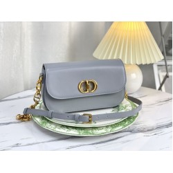 Replica Christian Dior 30 Montaigne Avenue Bag Gray Box Calfskin