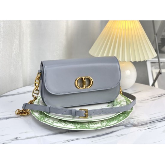 Replica Christian Dior 30 Montaigne Avenue Bag Gray Box Calfskin