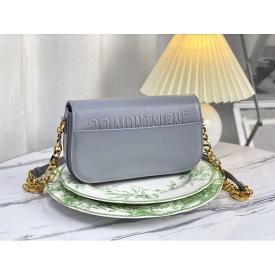 Replica Christian Dior 30 Montaigne Avenue Bag Gray Box Calfskin
