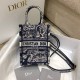 Replica Dior Mini Book Tote Phone Bag Toile de Jouy Reverse Embroidery Blue
