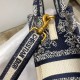 Replica Dior Mini Book Tote Phone Bag Toile de Jouy Reverse Embroidery Blue