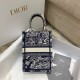 Replica Dior Mini Book Tote Phone Bag Toile de Jouy Reverse Embroidery Blue