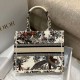 Replica Dior Small Book Tote Bag Jardin d'Hiver Embroidery White