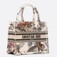 Replica Dior Small Book Tote Bag Jardin d'Hiver Embroidery White