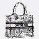 Fake Dior Small Book Tote Bag Plan de Paris Embroidery White Replica Replica Dior Small Book Tote Bag Plan de Paris Embroidery White