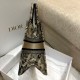 Fake Dior Small Book Tote Bag Toile de Jouy Embroidery Brown Replica