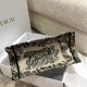 Fake Dior Small Book Tote Bag Toile de Jouy Embroidery Brown Replica