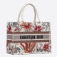 Replica Dior Small Book Tote Camouflage With Flowers White