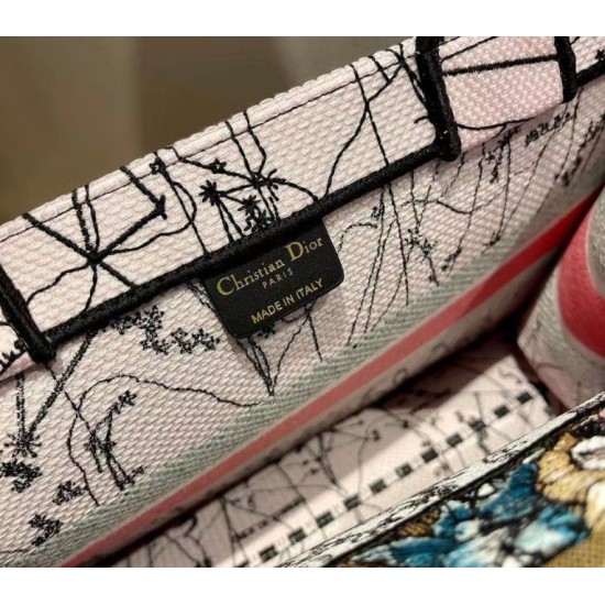 Replica Dior Small Book Tote In Multicolor Dior Constellation Embroidery