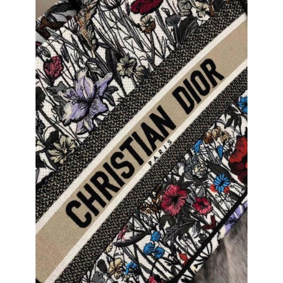 Replica Dior Small Book Tote In Multicolor Mille Fleurs Embroidery Fake Dior Small Book Tote In Multicolor Mille Fleurs Embroidery Replica