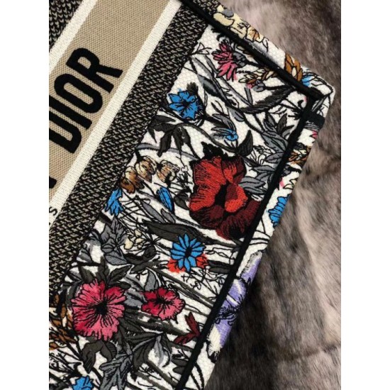 Replica Dior Small Book Tote In Multicolor Mille Fleurs Embroidery Fake Dior Small Book Tote In Multicolor Mille Fleurs Embroidery Replica