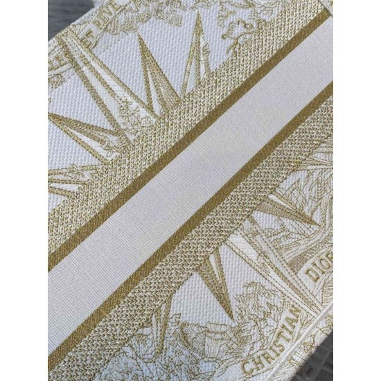 Replica Dior Medium Book Tote Bag Rêve d'Infini Embroidery Gold
