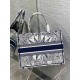 Replica Dior Medium Dior Book Tote Rêve d'Infini Embroidery White /Blue