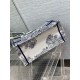 Replica Dior Medium Dior Book Tote Rêve d'Infini Embroidery White /Blue