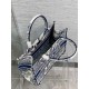 Replica Dior Medium Dior Book Tote Rêve d'Infini Embroidery White /Blue