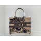 Replica Dior Medium Book Tote Bag In Macro Toile de Jouy Tiger Embroidery