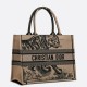 Replica Dior Medium Book Tote Bag In Macro Toile de Jouy Tiger Embroidery