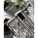 Fake Dior Medium Book Tote Bag Toile de Jouy Zodiac Embroidery White Replica