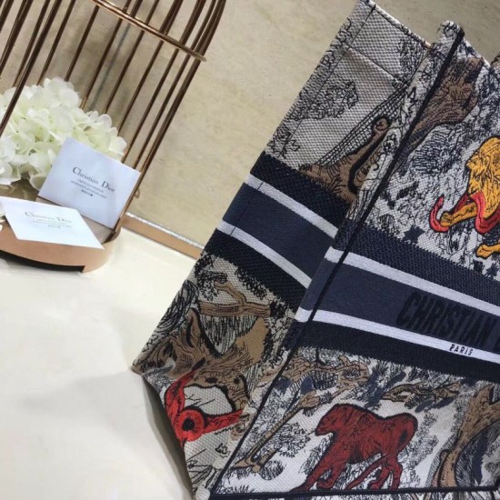 Replica Dior Book Tote Bag Toile De Jouy Multicolour