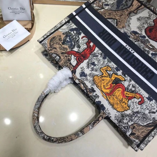 Replica Dior Book Tote Bag Toile De Jouy Multicolour