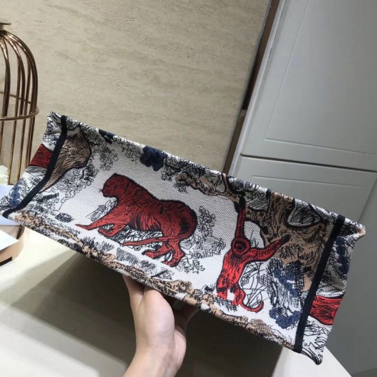 Replica Dior Book Tote Bag Toile De Jouy Multicolour