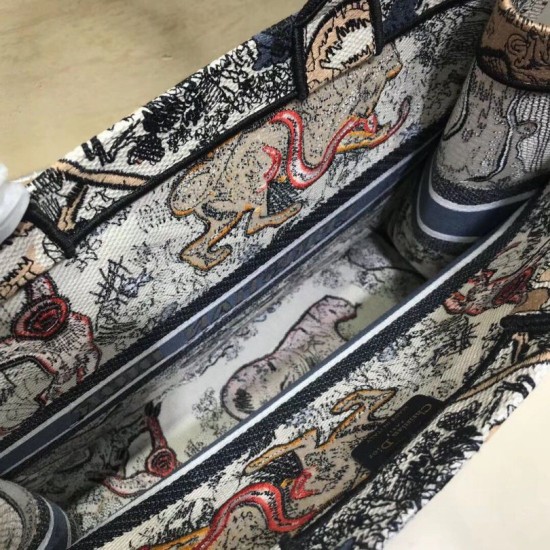 Replica Dior Book Tote Bag Toile De Jouy Multicolour