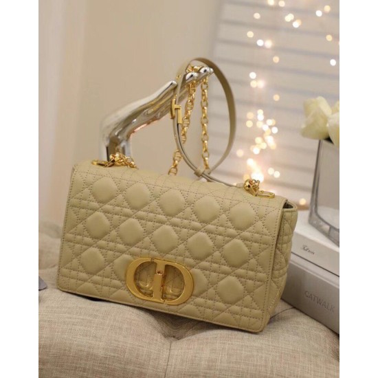 Replica Dior Caro Medium Bag Cannage Beige