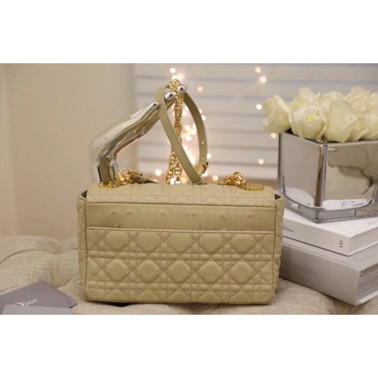 Replica Dior Caro Medium Bag Cannage Beige