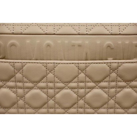 Replica Dior Caro Medium Bag Cannage Beige