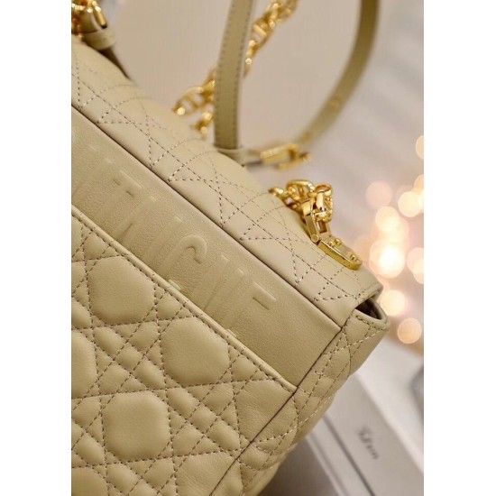 Replica Dior Caro Medium Bag Cannage Beige