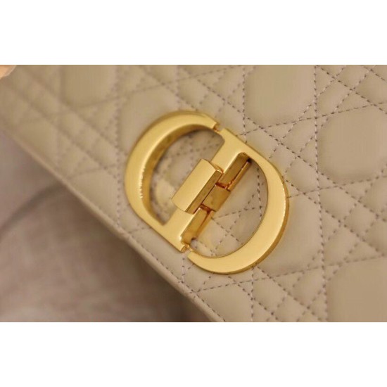 Replica Dior Caro Medium Bag Cannage Beige