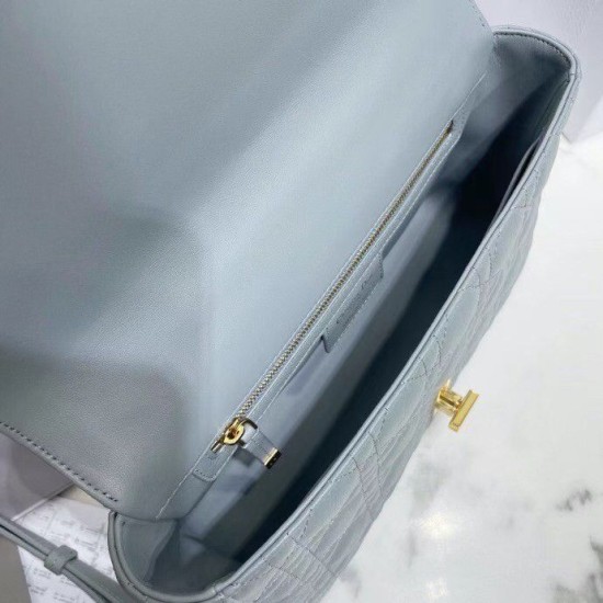 Fake Dior Caro Medium Bag Cannage Grey Replica