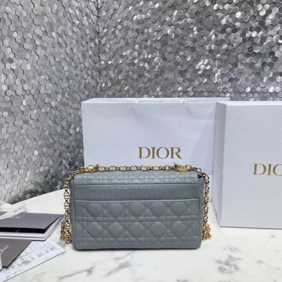 Fake Dior Caro Medium Bag Cannage Grey Replica