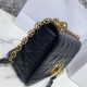 Replica Dior Caro Medium Bag Cannage Black