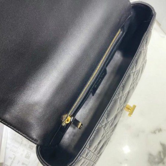 Replica Dior Caro Medium Bag Cannage Black