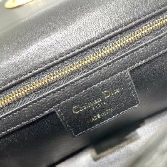 Replica Dior Caro Medium Bag Cannage Black