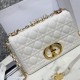 Fake Dior Caro Medium Bag Cannage White Replica