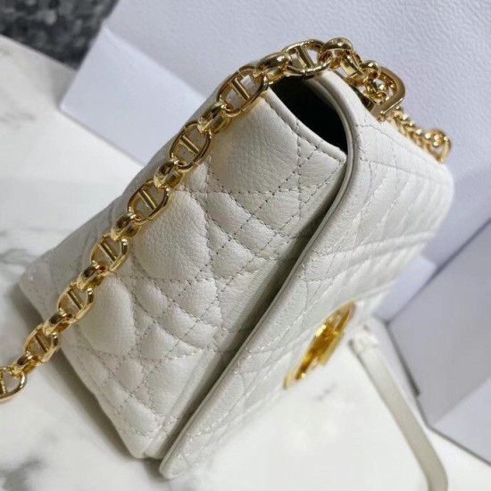 Fake Dior Caro Medium Bag Cannage White Replica