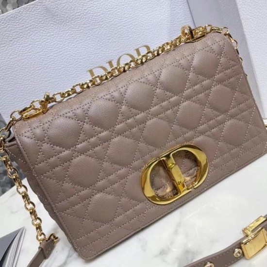 Fake Dior Caro Medium Bag Cannage Taupe Replica