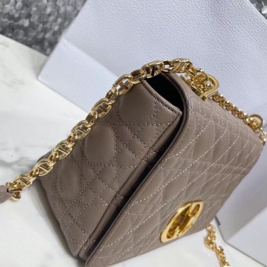Fake Dior Caro Medium Bag Cannage Taupe Replica