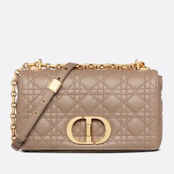 Fake Dior Caro Medium Bag Cannage Taupe Replica