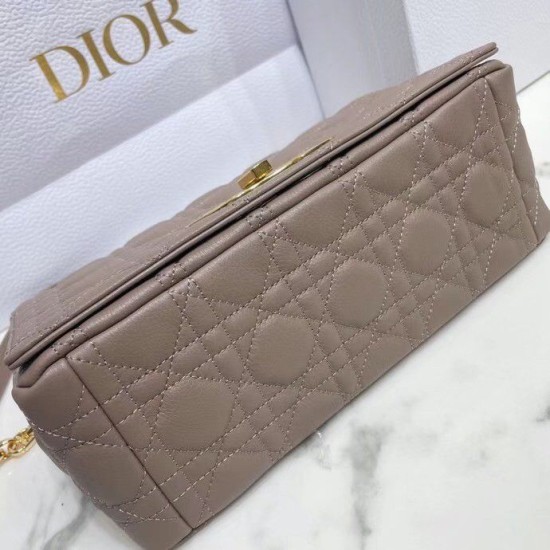 Fake Dior Caro Medium Bag Cannage Taupe Replica