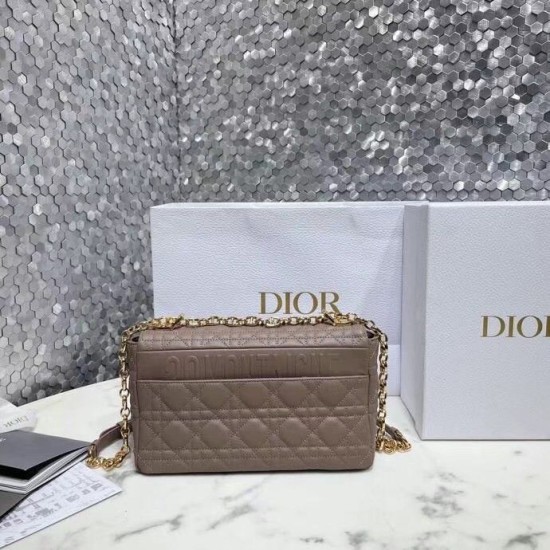 Fake Dior Caro Medium Bag Cannage Taupe Replica