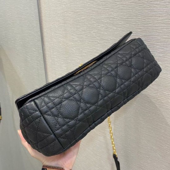 Fake Dior Large Caro Bag Cannage Black Replica Replica Dior Large Caro Bag Cannage Black