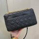 Fake Dior Large Caro Bag Cannage Black Replica Replica Dior Large Caro Bag Cannage Black