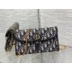 Replica Dior Bobby East-West Chain Pouch Oblique Jacquard Blue