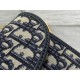 Replica Dior Bobby East-West Chain Pouch Oblique Jacquard Blue