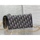 Replica Dior Bobby East-West Chain Pouch Oblique Jacquard Blue
